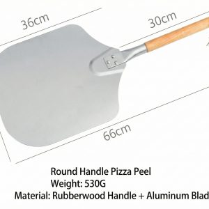 aluminum pizza peel with wooden handle