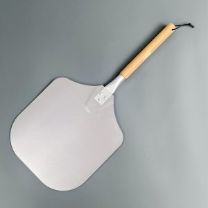 aluminum pizza peel with wooden handle