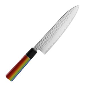 rainbow g10 triple steel chef’s knife