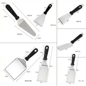 stainless steel cooking spatula set